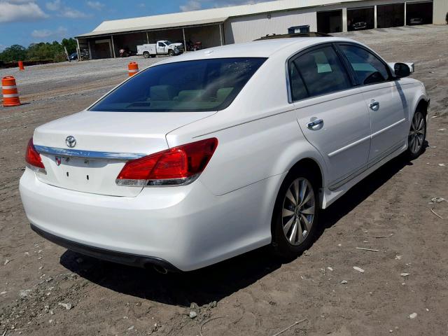 4T1BK3DB7BU428610 - 2011 TOYOTA AVALON BAS WHITE photo 4