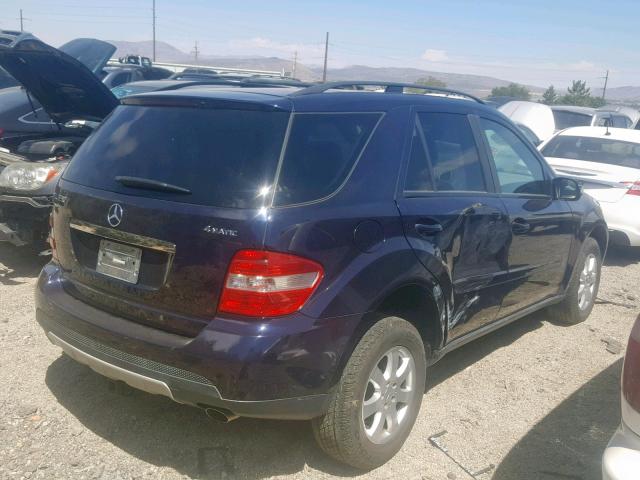 4JGBB86E97A171348 - 2007 MERCEDES-BENZ ML 350 BLUE photo 4