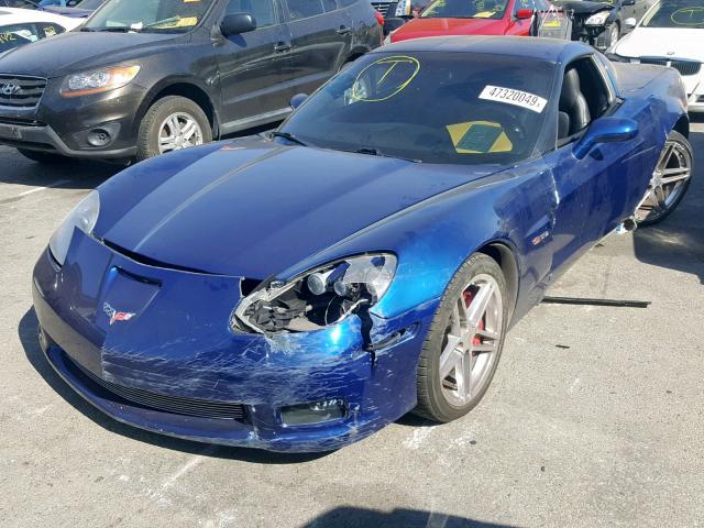 1G1YY26E175116887 - 2007 CHEVROLET CORVETTE Z BLUE photo 2