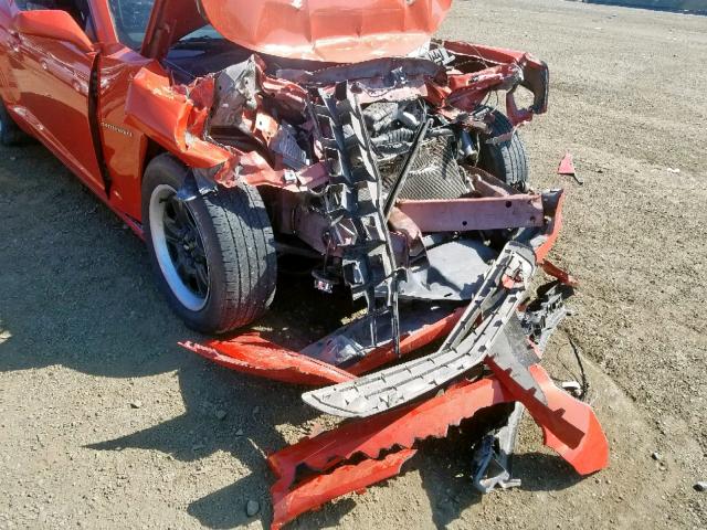 2G1FA1E36C9209150 - 2012 CHEVROLET CAMARO LS ORANGE photo 9