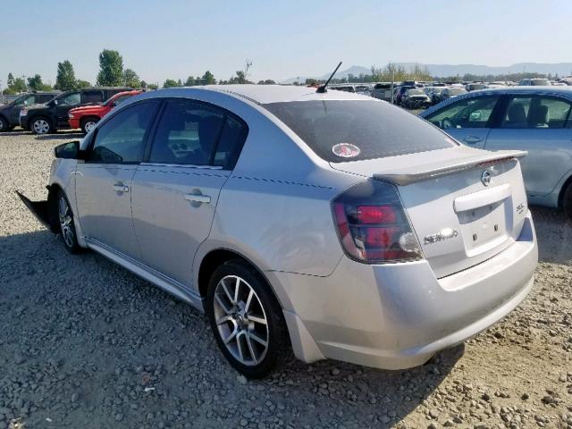 3N1CB61E97L693784 - 2007 NISSAN SENTRA SE- SILVER photo 3