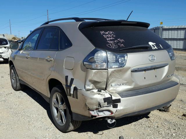 JTJGW31U172005140 - 2007 LEXUS RX 400H GOLD photo 3