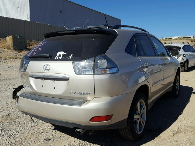 JTJGW31U172005140 - 2007 LEXUS RX 400H GOLD photo 4