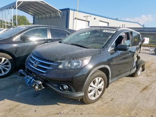 5J6RM4H7XEL070514 - 2014 HONDA CR-V EXL CHARCOAL photo 2