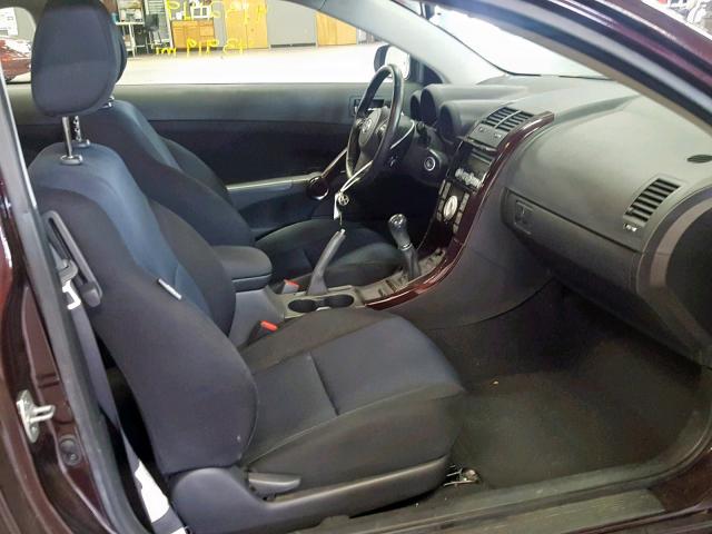 JTKDE167490277995 - 2009 TOYOTA SCION TC BURGUNDY photo 5