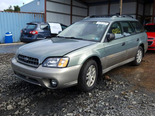 4S3BH675037648181 - 2003 SUBARU LEGACY OUT GREEN photo 2