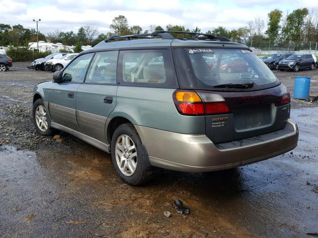 4S3BH675037648181 - 2003 SUBARU LEGACY OUT GREEN photo 3