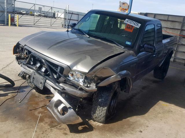 1FTYR14U34PB12820 - 2004 FORD RANGER SUP GRAY photo 2