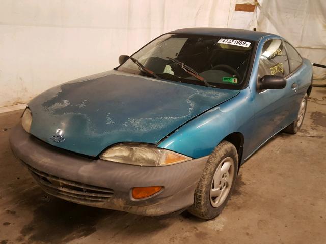 1G1JC1242V7141774 - 1997 CHEVROLET CAVALIER B BLUE photo 2