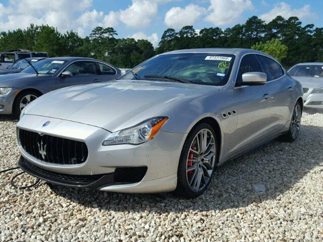 ZAM56PPA1E1087576 - 2014 MASERATI QUATTROPOR SILVER photo 2