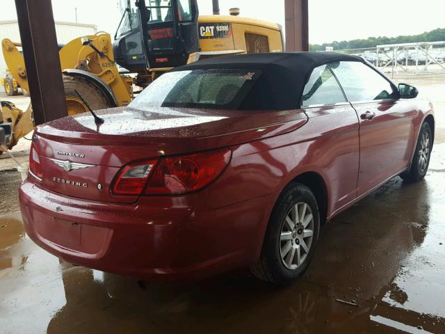 1C3LC45B79N515149 - 2009 CHRYSLER SEBRING LX RED photo 4