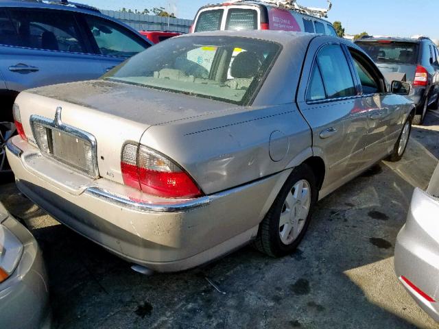 1LNHM86S74Y666418 - 2004 LINCOLN LS TAN photo 4