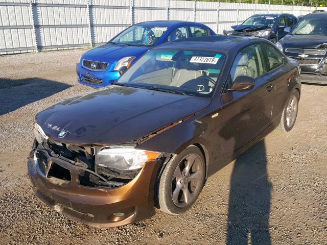 WBAUP7C58CVP22981 - 2012 BMW 128 I BROWN photo 2