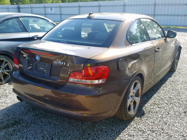 WBAUP7C58CVP22981 - 2012 BMW 128 I BROWN photo 4