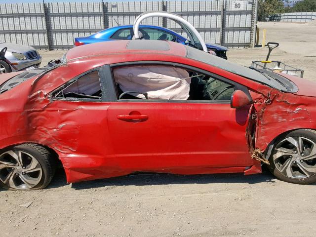 2HGFG12868H508979 - 2008 HONDA CIVIC EX RED photo 9