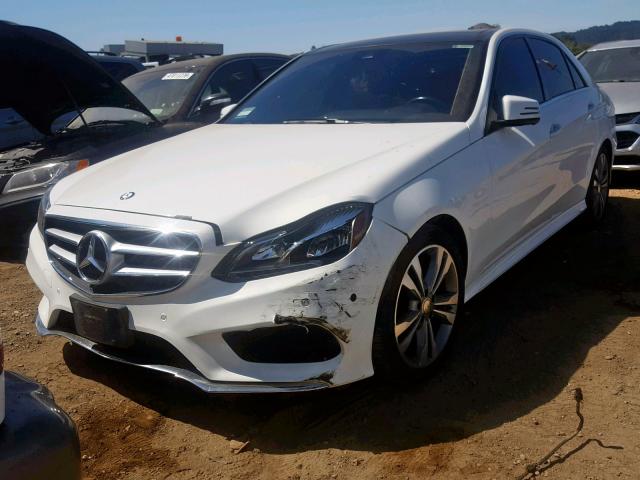 WDDHF5KB5FB134504 - 2015 MERCEDES-BENZ E 350 WHITE photo 2