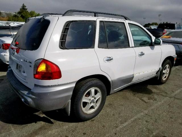 KM8SC13D32U182871 - 2002 HYUNDAI SANTA FE G WHITE photo 4