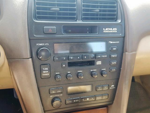 JT8BF28G8W5020608 - 1998 LEXUS ES 300 BROWN photo 9