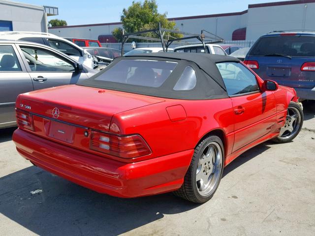 WDBFA68F71F199760 - 2001 MERCEDES-BENZ SL 500 RED photo 4