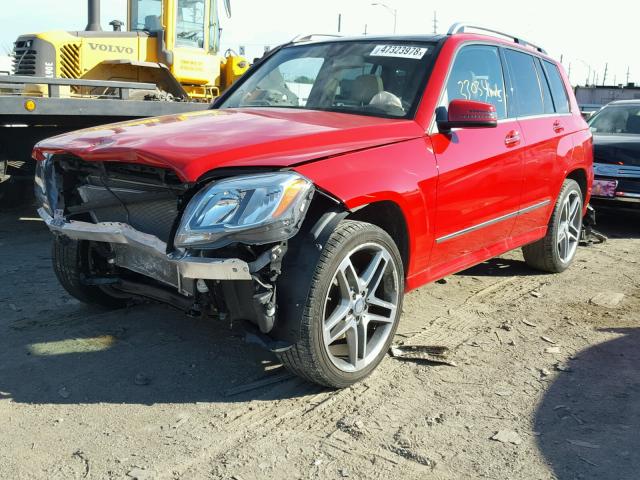 WDCGG8JB8EG298363 - 2014 MERCEDES-BENZ GLK 350 4M RED photo 2