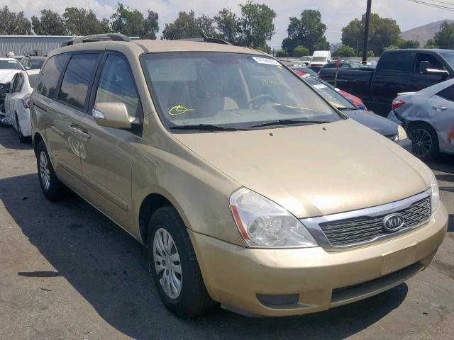 KNDMG4C75B6384628 - 2011 KIA SEDONA LX GOLD photo 1