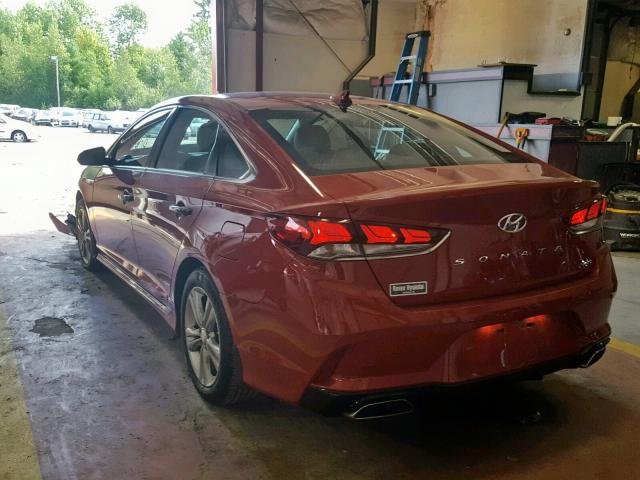 5NPE34AF3JH692539 - 2018 HYUNDAI SONATA SPO RED photo 3