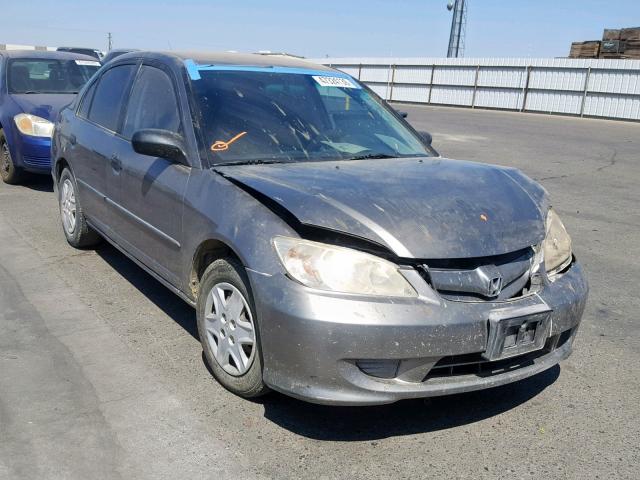 1HGES16375L010362 - 2005 HONDA CIVIC DX V CHARCOAL photo 1