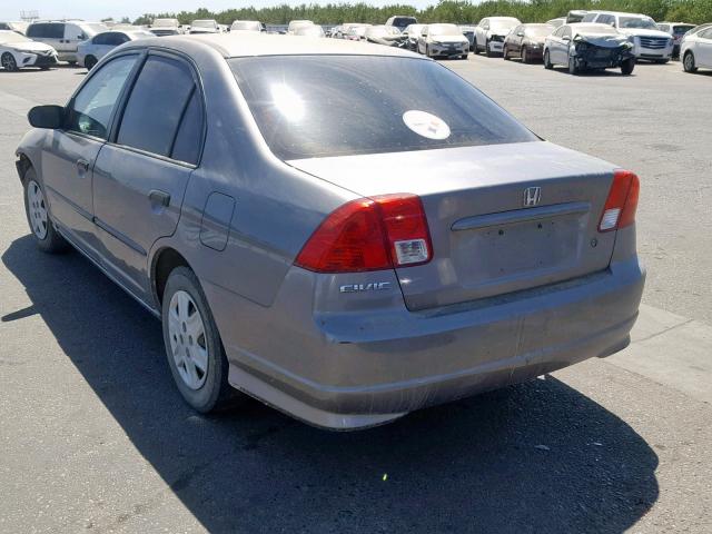 1HGES16375L010362 - 2005 HONDA CIVIC DX V CHARCOAL photo 3