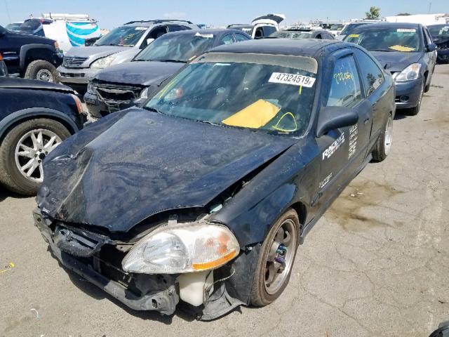 1HGEJ814XTL064683 - 1996 HONDA CIVIC EX BLACK photo 2