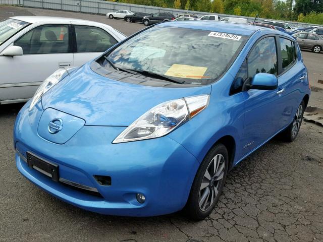 1N4AZ0CP7DC407682 - 2013 NISSAN LEAF S BLUE photo 2