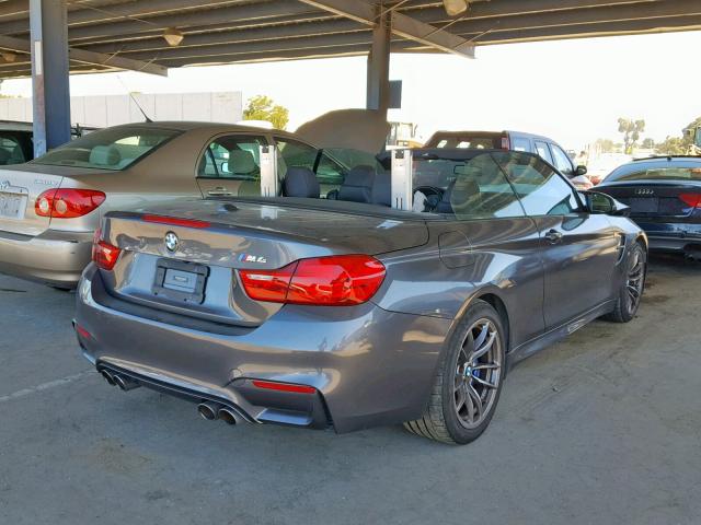 WBS3U9C55FP968052 - 2015 BMW M4 GRAY photo 4