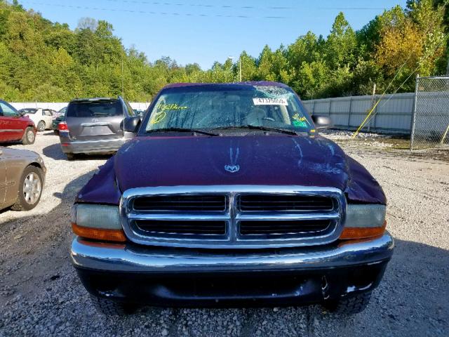 1B7HG48N72S539406 - 2002 DODGE DAKOTA QUA MAROON photo 9