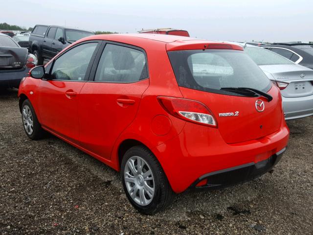 JM1DE1KY6C0151327 - 2012 MAZDA MAZDA2 RED photo 3