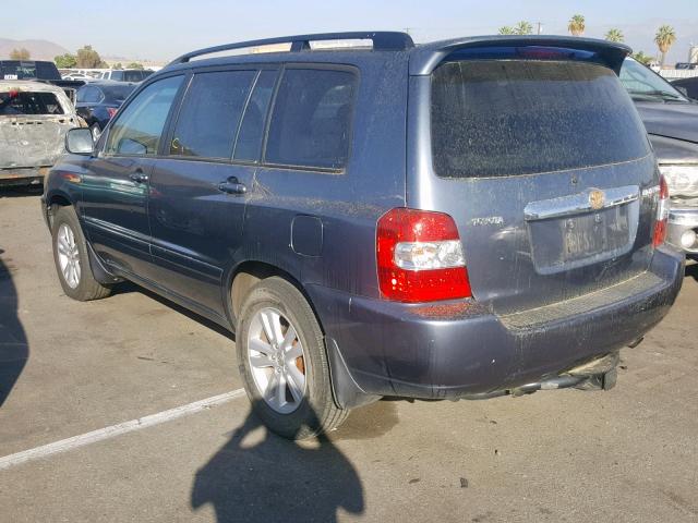 JTEDW21A760004151 - 2006 TOYOTA HIGHLANDER BLUE photo 3