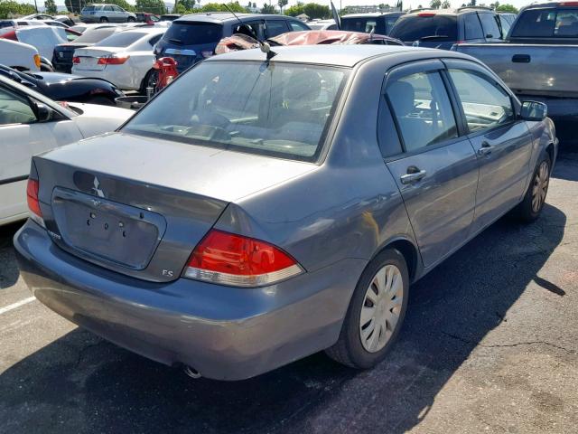 JA3AJ26E86U056106 - 2006 MITSUBISHI LANCER ES GRAY photo 4