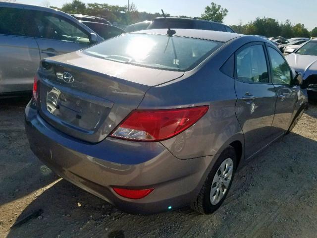 KMHCT4AE6HU390723 - 2017 HYUNDAI ACCENT SE BEIGE photo 4