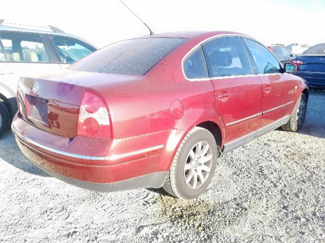 WVWPD63B83P286288 - 2003 VOLKSWAGEN PASSAT GLS RED photo 4