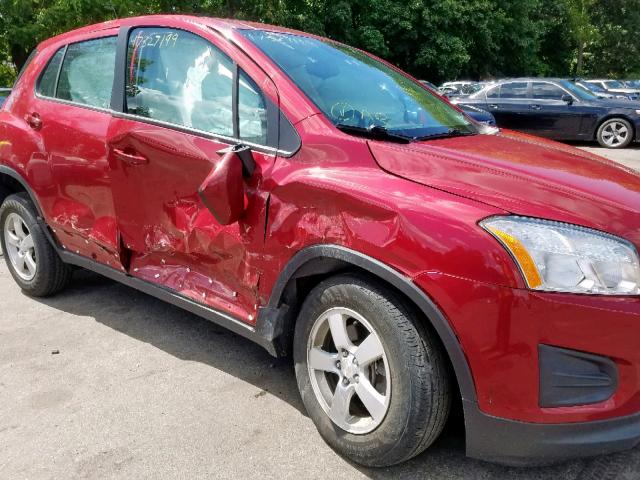 KL7CJPSB2FB203094 - 2015 CHEVROLET TRAX 1LS RED photo 9