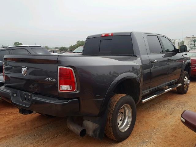 3C63RRML3FG637987 - 2015 RAM 3500 LARAM GRAY photo 4