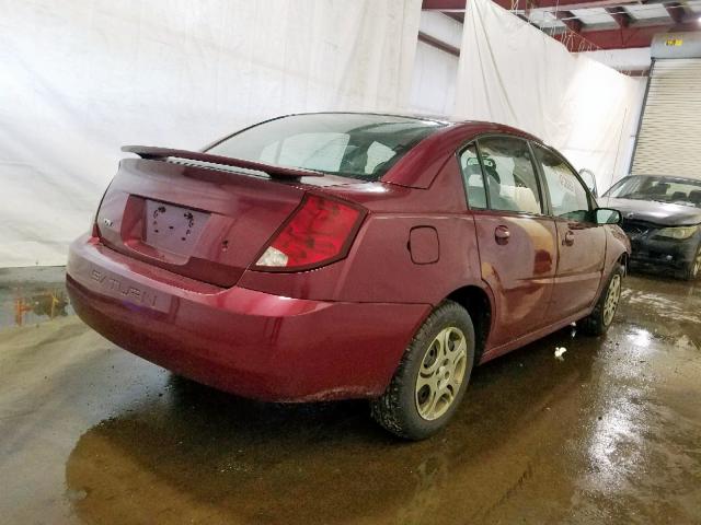 1G8AJ52F94Z180364 - 2004 SATURN ION LEVEL RED photo 4
