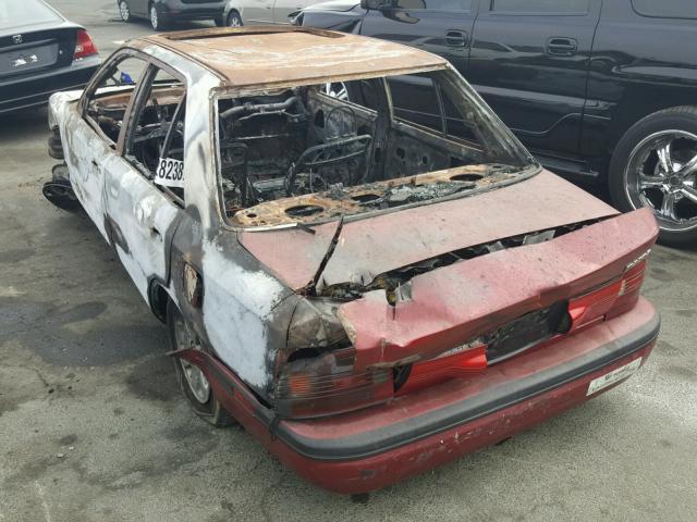 JM1BG2265N0471019 - 1992 MAZDA PROTEGE LX BURN photo 3