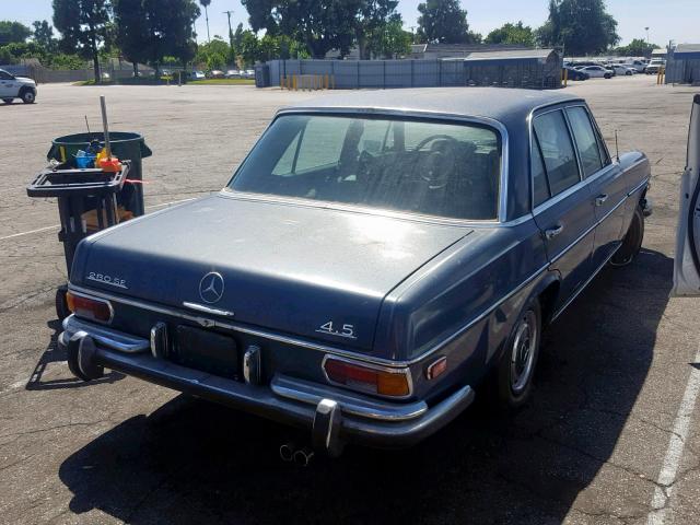 000000280SE008184 - 1972 MERCEDES-BENZ 280 SE BLUE photo 4