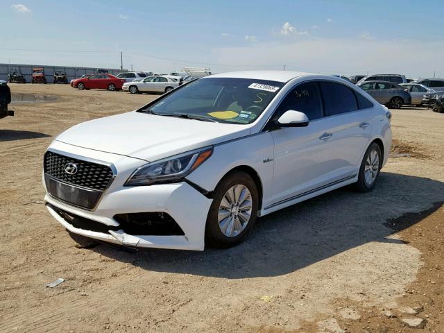 KMHE24L11HA055540 - 2017 HYUNDAI SONATA HYB WHITE photo 2