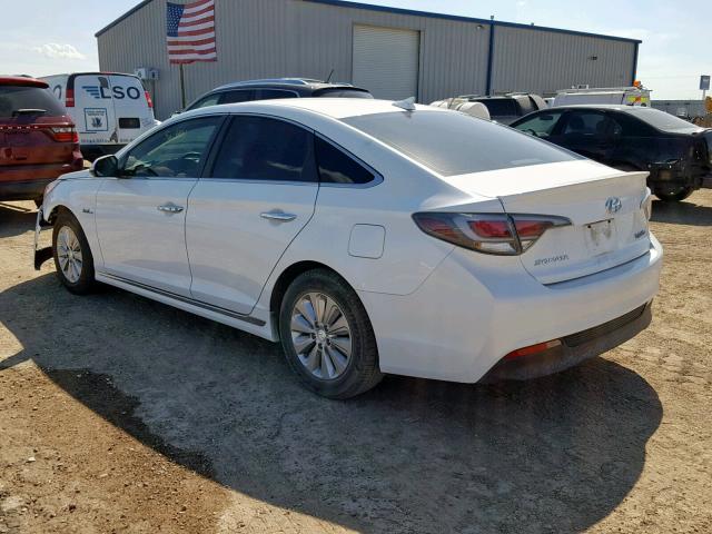 KMHE24L11HA055540 - 2017 HYUNDAI SONATA HYB WHITE photo 3