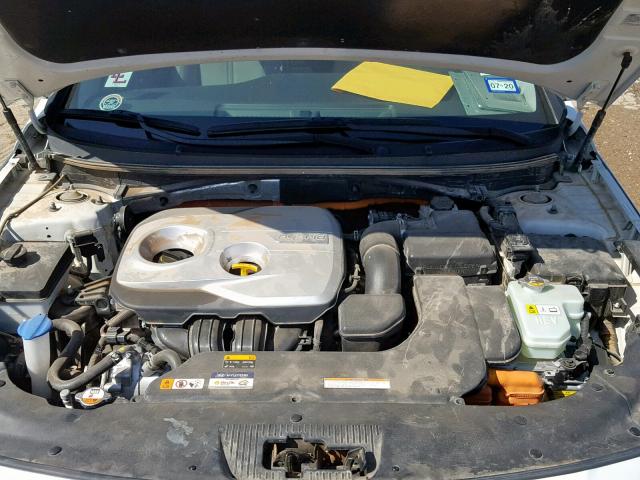 KMHE24L11HA055540 - 2017 HYUNDAI SONATA HYB WHITE photo 7