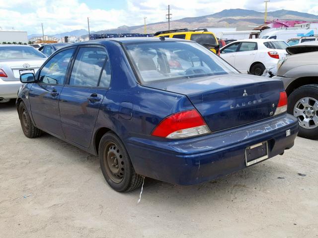 JA3AJ26E02U055932 - 2002 MITSUBISHI LANCER ES BLUE photo 3