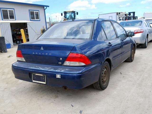 JA3AJ26E02U055932 - 2002 MITSUBISHI LANCER ES BLUE photo 4