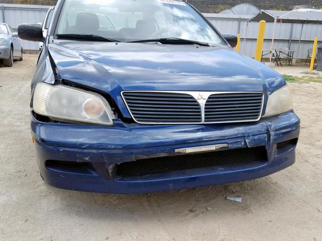 JA3AJ26E02U055932 - 2002 MITSUBISHI LANCER ES BLUE photo 9