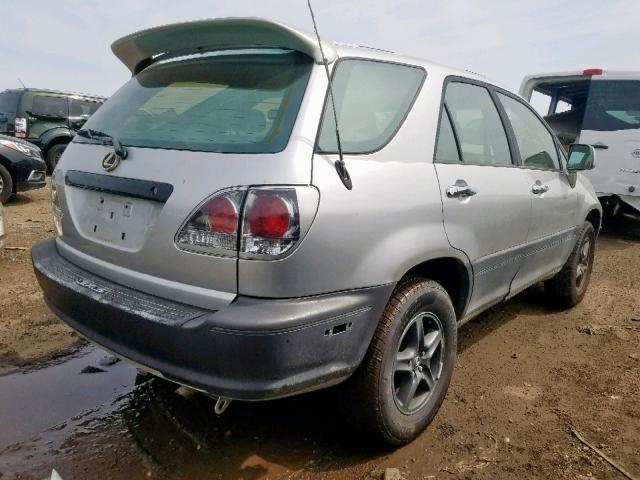 JTJHF10U330293811 - 2003 LEXUS RX 300 SILVER photo 4