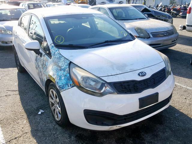 KNADM4A37D6178042 - 2013 KIA RIO LX WHITE photo 1